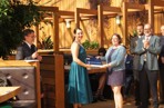 Recipient of the Undergraduate Recognition Award receiving the award