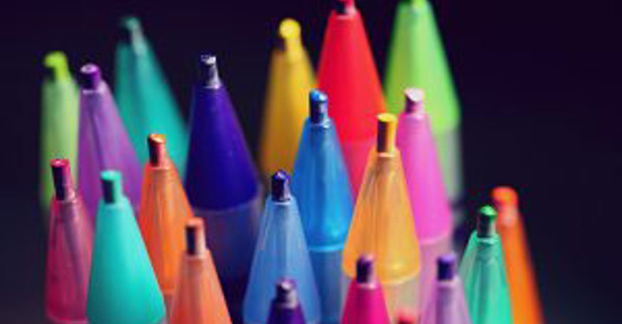 Group of multicoloured pencils