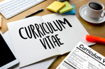Curriculum vitae written on paper