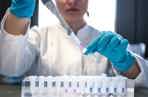 Cosmetic scientist in a laboratory.